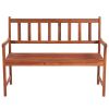 Patio Bench with Cushion 47.2" Solid Acacia Wood