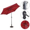 10 Feet Outdoor Patio Umbrella with Tilt Adjustment and Crank