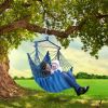 Hammock Hanging Chair Canvas Porch Patio Swing Seat Portable Camping Rope Seat