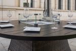 Brown Wicker Patio Firepit  Dining Table (Table Only)